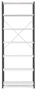 Policový kovový regál IDEAL, základná sekcia, 2500x1010x400 mm, tmavošedý