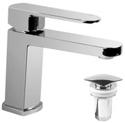 Mereo Mereo, Umývadlová stojanková batéria, Mada, bez výpuste, chróm, s vyššou pákou, MER-CBQ10104MC