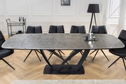 Rozkladací keramický jedálenský stôl Magma 180-220-260cm grafit mramor