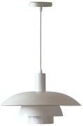 Závesné svietidlo Ferro, 1x biele kovové tienidlo, w