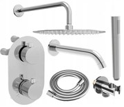 Mexen Kai DR70 podomietková vaňová a sprchová súprava s dažďovou sprchou 30 cm, chróm, 77602DR70301-00