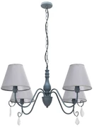 Toolight Toolight, závesná Vintage lampa 4xE14 APP991-4CP, šedá-strieborná, OSW-05555