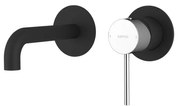 Sapho Sapho, ULTRASAN 2-prvková podomietková umývadlová batéria, hubica 16cm, čierná mat/chróm, UT118VBC