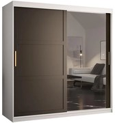 Skriňa Amiro 2 180 biely/čierny