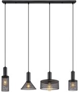 Globo 15648-4H - Luster na lanku JEDD 4xE27/60W/230V čierna
