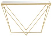 Konzolový stolík so sklenenou doskou v zlatej farbe 40x120 cm Farran – Premier Housewares