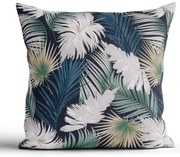 Bavlnená obliečka na vankúš Renforcé 40 × 40 cm - Taisa zelená/modrá