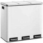 Kôš na separovanie odpadu SORT 54l (3x18 l) + vrecia na odpadky, biela Jurhan