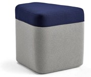 Taburet POINT, svetlošedá/tmavomodrá