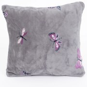 Obliečka na vankúšik mikroplyš Exclusive 40 × 40 cm - Motýliky sivé