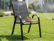 Záhradná stolička Nadja, čierna%