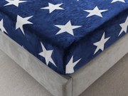 XPOSE® Mikroplyšová plachta LÝDIE Exclusive - modrá 180x200 cm