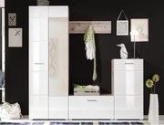 Predsieňová stena Sixx, pieskový dub/biela lesk%