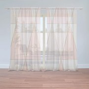 Sablio Záclony Ružovo-šedé ihlany: 2ks 150x250cm