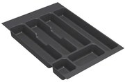 Vložka / příborník do 45cm šuplíku - CUTLERY šedý plast 35 x 46 cm