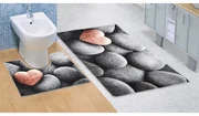 Bellatex Kúpeľňová predložka Tmavé kamene 3D, 60 x 100 + 60 x 50 cm