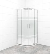 Sprchový kút čtvrtkruh 80x80 cm SAT TEX SATBKTEXS80CRS