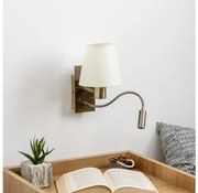 Brilagi - LED Nástenná lampa NUBILA 1xE27/25W/230V + LED/3W mosadz/krémová