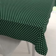 Biante Bavlnený obdĺžnikový obrus Sandra SA-350 Biele hviezdičky na tmavo zelenom 50x100 cm