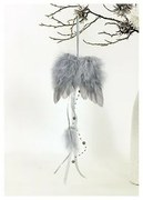 Anjelské krídla z peria 12 x 35 cm, sivá