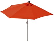 Slnečník polkruh Parla - polyester/hliník - 300cm terakota bez podstavca