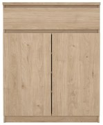 Komoda v dekore duba v prírodnej farbe 80x100x40 cm Naia – Tvilum