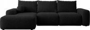 Rohová sedacia súprava Carlito (L) (čierna čierna)