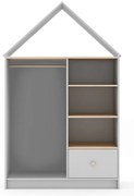 Biela otvorená detská šatníková skriňa 110x180 cm Estefania – Marckeric
