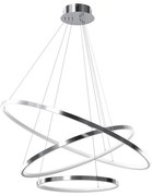 LED Luster na lanku HOOP LED/93W/230V pr. 80 cm 4000K lesklý chróm