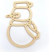 DECOLED Vianočný snehuliak, 30 cm, biely