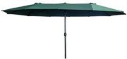 Dvojitý zahradní slunečník TILIA 460x270 cm tmavě zelený
