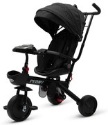 Detská trojkolka Baby Mix Peony EVA čierna