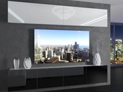 Obývacia stena 200 cm Belini biely lesk / čierny lesk Imperium6 IMP 6/5/W/WB/0/0