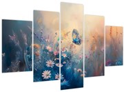 Obraz - Lúka s motýľom (150x105 cm)