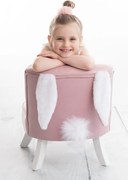 Detské kreslo ušiak ružová 17 cm Drevo