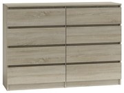 Komoda 8 zásuviek Malva 140 cm Dub Sonoma