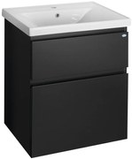 Aqualine Aqualine, ALTAIR umývadlová skrinka 61,5x72,5x45cm, čierna matná, AI665