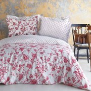 SATÉNOVÉ OBLIEČKY LUXURY BLANC 160X200 CM, 2KS 70X80 CM KVETY