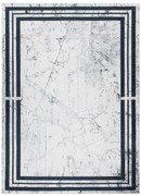Dywany Łuszczów, Kusový koberec ANDRE Frame 1023, 160x220, biela, šedá, chodba / predsieň