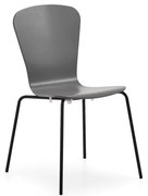 Stolička MILLA, čierne nohy, antracit