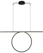 LED závesný luster na lanku ODETTA LED/42W/230V 4000K čierna