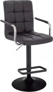 LuxuryForm DESIGN Barová stolička VERONA na čiernom tanieri - čierna