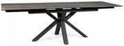 Rozkladací jedálenský stôl Columbus Keramický 160/240 cm hnedý/čierny