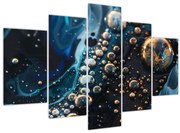 Obraz - Atramentové kvapky (150x105 cm)