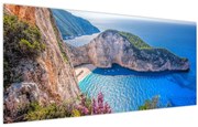 Obraz - Pláž Navagio, Grécko (120x50 cm)