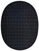 Vopi, Kusový koberec Udinese antracit ovál, 57x120, šedá, chodba / predsieň