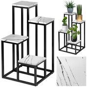 Květinový stojan Mogren bílý mramor