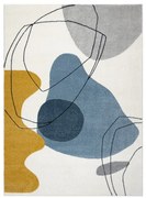 Koberec FUSION 7158 biely / žltý / modrý