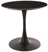 SIGNAL MEBLE Okrúhly jedálenský stôl ESPERO 80, čierna/čierny mat