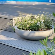 Okrasná miska PLANA, sklolaminát, Ø 44 cm x výška 11 cm, betón design